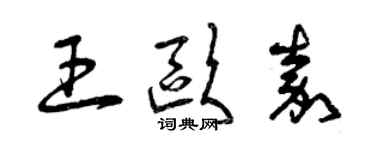曾慶福王歐嘉草書個性簽名怎么寫