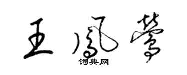 梁錦英王鳳鶯草書個性簽名怎么寫
