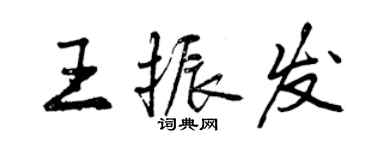 曾慶福王振發行書個性簽名怎么寫