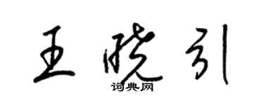 梁錦英王曉引草書個性簽名怎么寫