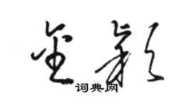 駱恆光金穎草書個性簽名怎么寫