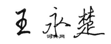 駱恆光王永楚行書個性簽名怎么寫