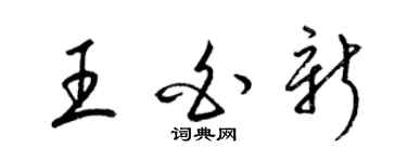 梁錦英王白新草書個性簽名怎么寫