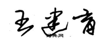 朱錫榮王建育草書個性簽名怎么寫