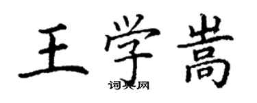 丁謙王學嵩楷書個性簽名怎么寫