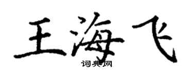 丁謙王海飛楷書個性簽名怎么寫