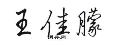 駱恆光王佳朦行書個性簽名怎么寫