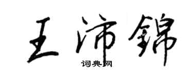 王正良王沛錦行書個性簽名怎么寫