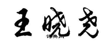 胡問遂王曉堯行書個性簽名怎么寫