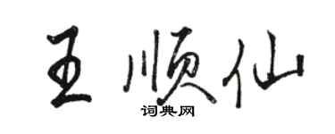 駱恆光王順仙行書個性簽名怎么寫