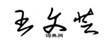 朱錫榮王文芝草書個性簽名怎么寫