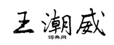 曾慶福王潮威行書個性簽名怎么寫