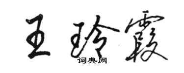 駱恆光王玲霞行書個性簽名怎么寫