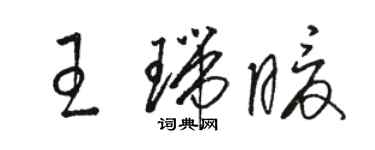 駱恆光王瑞暖草書個性簽名怎么寫