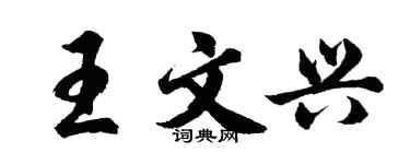 胡問遂王文興行書個性簽名怎么寫