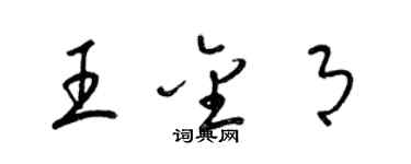 梁錦英王金月草書個性簽名怎么寫