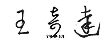 駱恆光王奇達草書個性簽名怎么寫