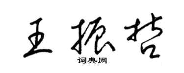 梁錦英王振哲草書個性簽名怎么寫
