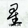 朱錫榮寫的硬筆草書星