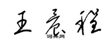 梁錦英王晨程草書個性簽名怎么寫