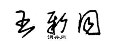 朱錫榮王新同草書個性簽名怎么寫