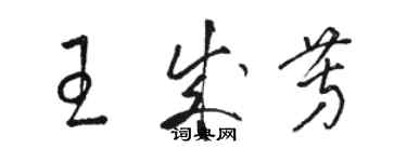 駱恆光王成芳草書個性簽名怎么寫