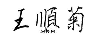 王正良王順菊行書個性簽名怎么寫