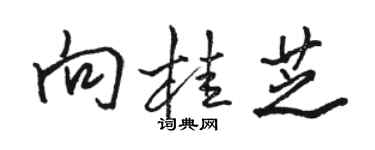 駱恆光向桂芝行書個性簽名怎么寫