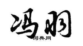 胡問遂馮羽行書個性簽名怎么寫