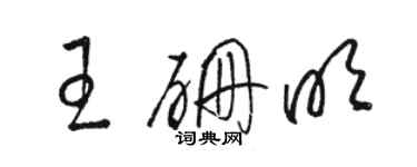 駱恆光王硼明草書個性簽名怎么寫