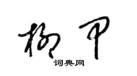 梁錦英柳甲草書個性簽名怎么寫