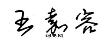 朱錫榮王嘉容草書個性簽名怎么寫