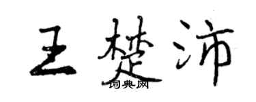 曾慶福王楚沛行書個性簽名怎么寫
