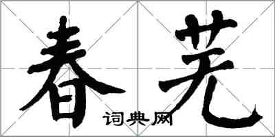 翁闓運春蕪楷書怎么寫