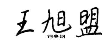 王正良王旭盟行書個性簽名怎么寫