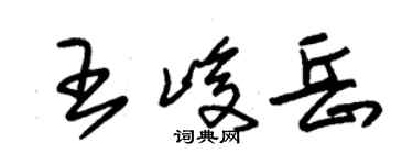 朱錫榮王峻岳草書個性簽名怎么寫