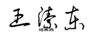 曾慶福王潔東草書個性簽名怎么寫