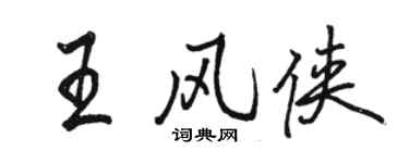 駱恆光王風俠行書個性簽名怎么寫