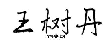 曾慶福王樹丹行書個性簽名怎么寫