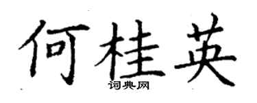 丁謙何桂英楷書個性簽名怎么寫