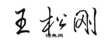 駱恆光王松剛行書個性簽名怎么寫