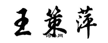 胡問遂王策萍行書個性簽名怎么寫