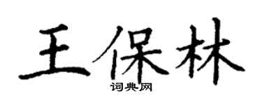 丁謙王保林楷書個性簽名怎么寫