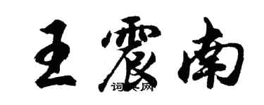 胡問遂王震南行書個性簽名怎么寫