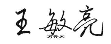 駱恆光王敏亮行書個性簽名怎么寫