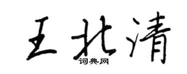 王正良王北清行書個性簽名怎么寫