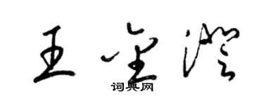 梁錦英王金澄草書個性簽名怎么寫