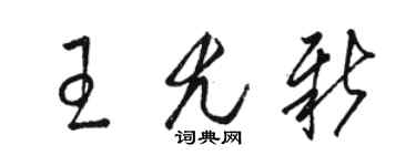 駱恆光王尤新草書個性簽名怎么寫