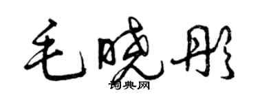 曾慶福毛曉彤草書個性簽名怎么寫