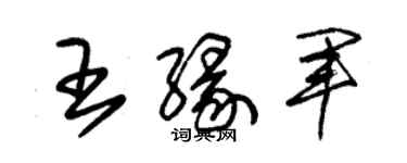 朱錫榮王緣軍草書個性簽名怎么寫
